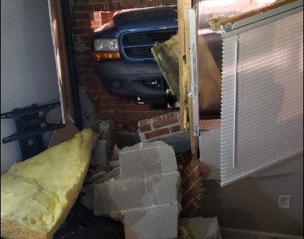 OWL VFD, car crash into house