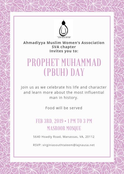 Masroor Mosque, Prophet Muhammad Day
