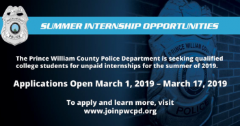 summer internstips, police, Prince William County Police