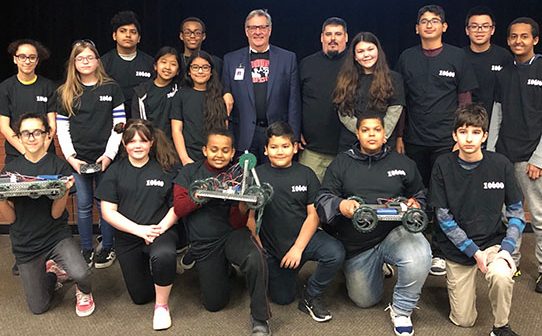Woodbridge Middle School, robotics team shirts