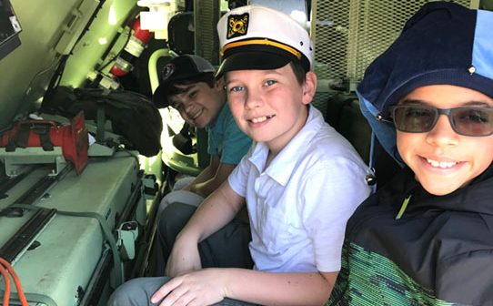 military kids, purple up
