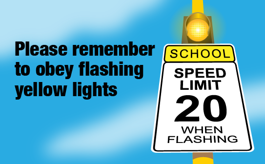 PWCS, flashing yellow lights