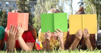 lifelong learning 0819, children reading books outside