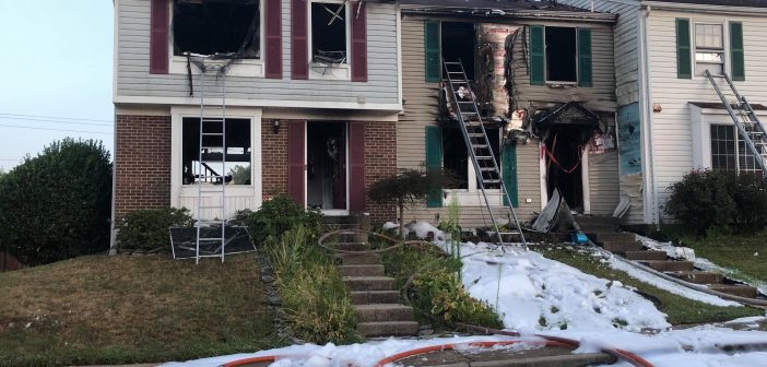 townhouse fire in Woodbridge