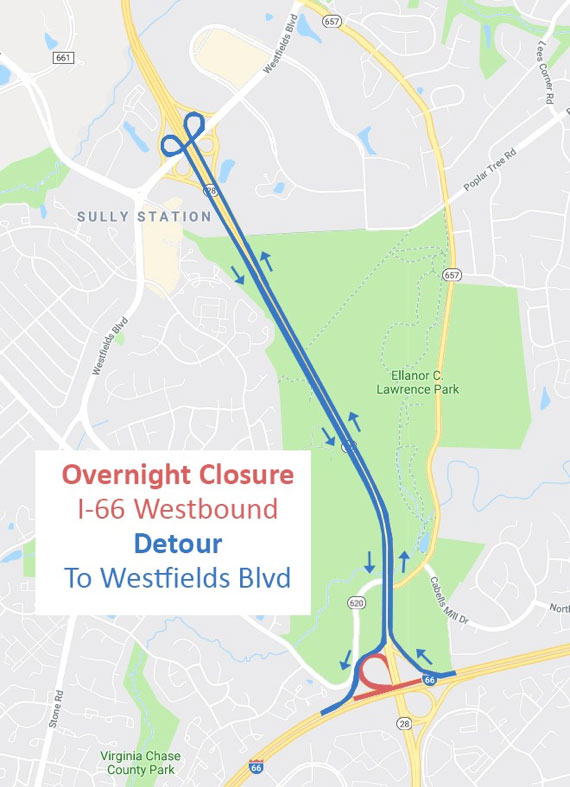 route 28 at 66 map