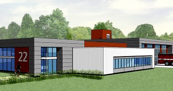 rendering of GAinesville fire station