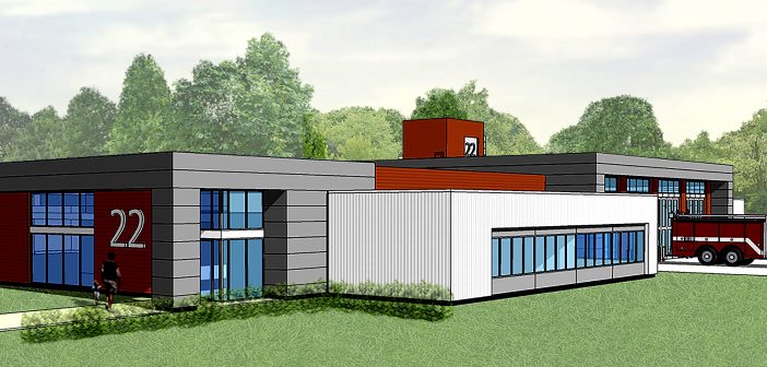 rendering of GAinesville fire station