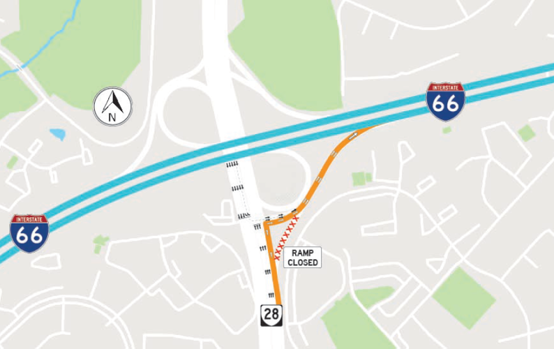 Ramp Access Shifting on Route 28 North at I-66 East | Prince William Living