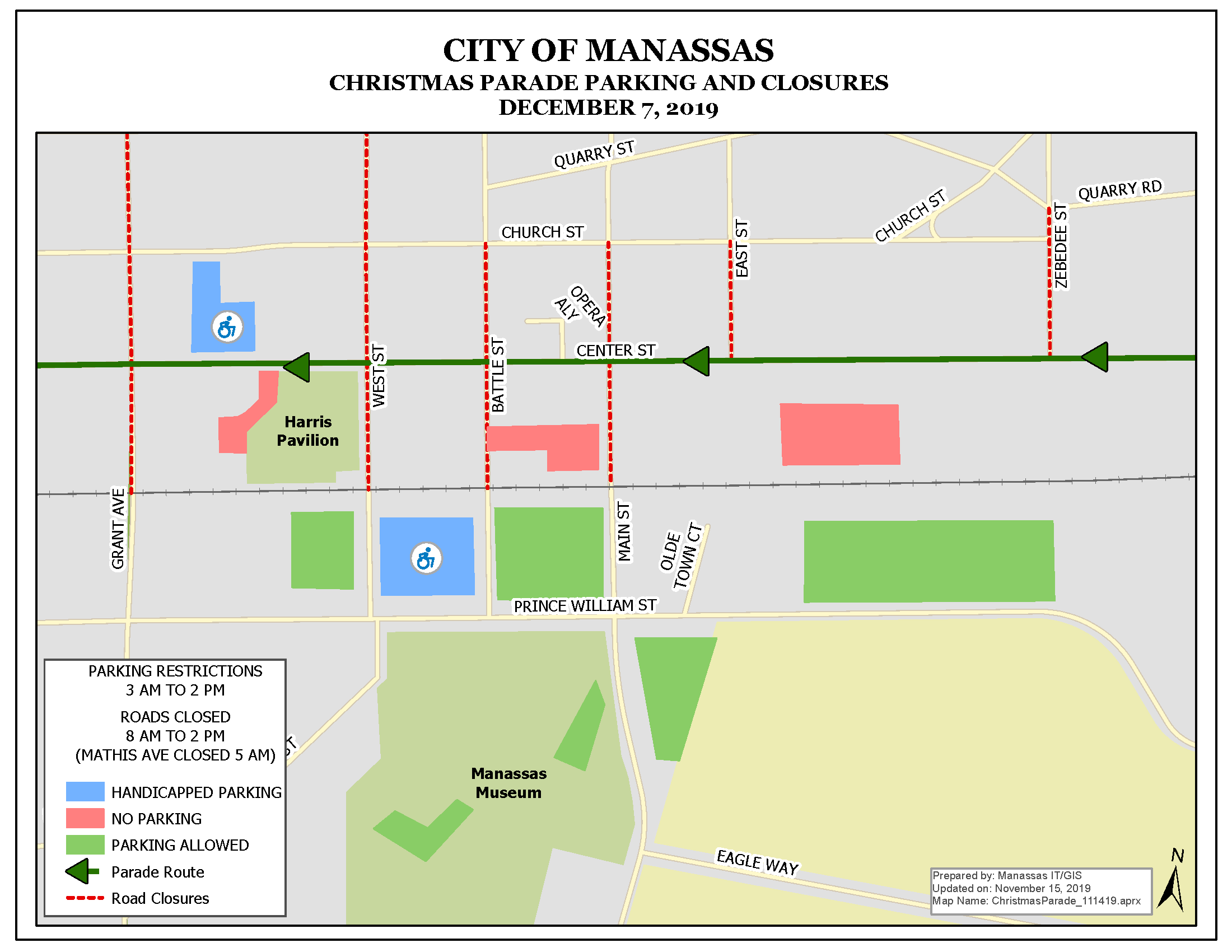 Road Closures Dec. 7 for Manassas Christmas Parade | Prince William Living