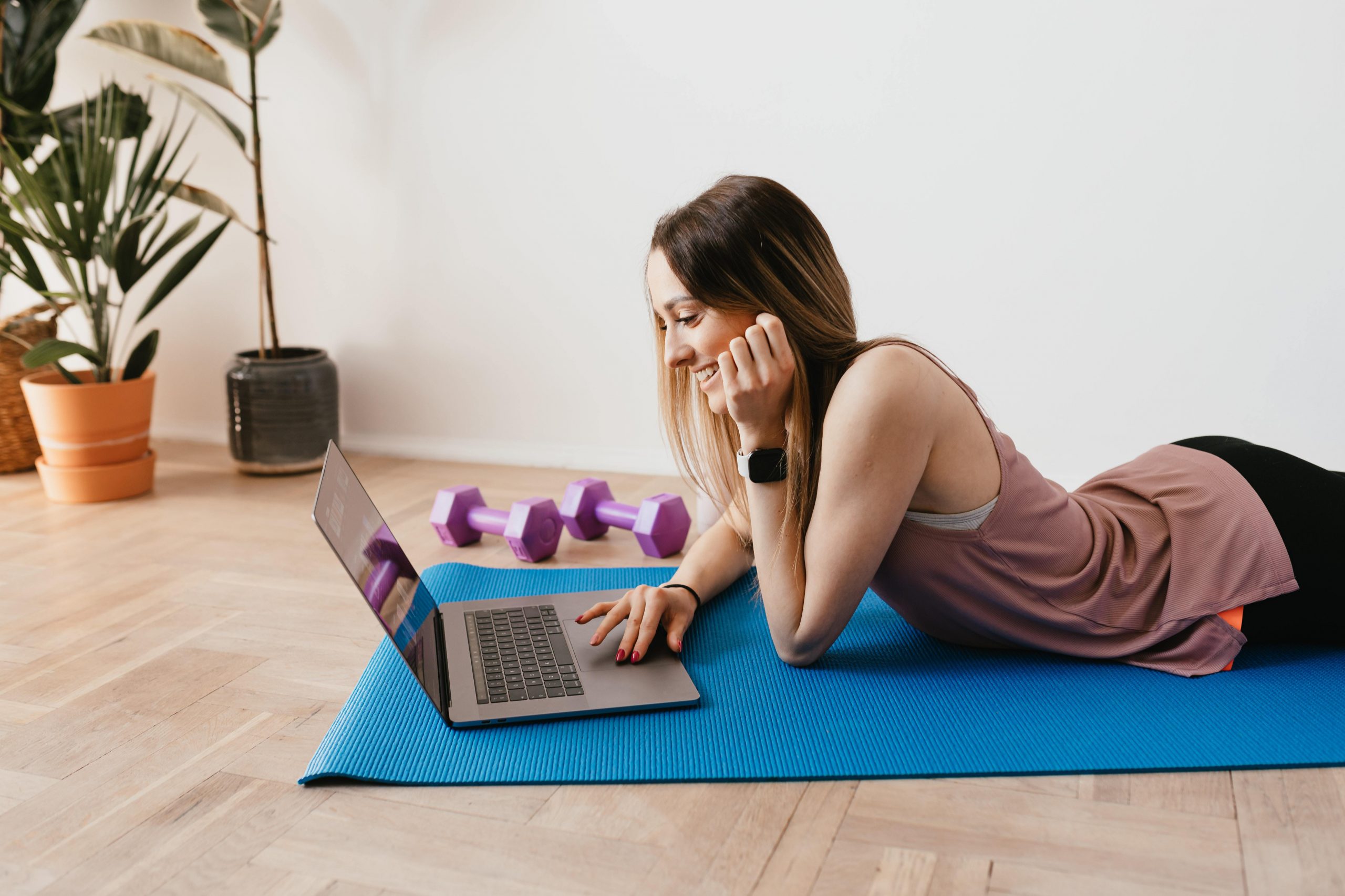 yoga mat at home