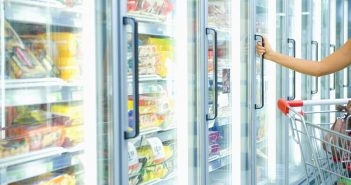 grocery freezer, frozen foods