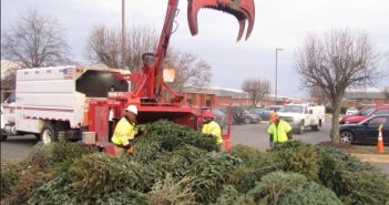 NOVEC Recycles Used Christmas Trees to Reduce Landfill Waste NOVEC, Christmas tree recycling