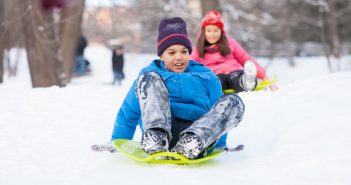 kids sledding, family fun 0221