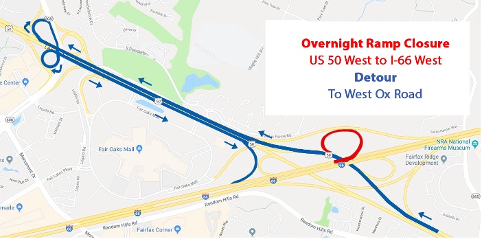route 50 traffic stoppages