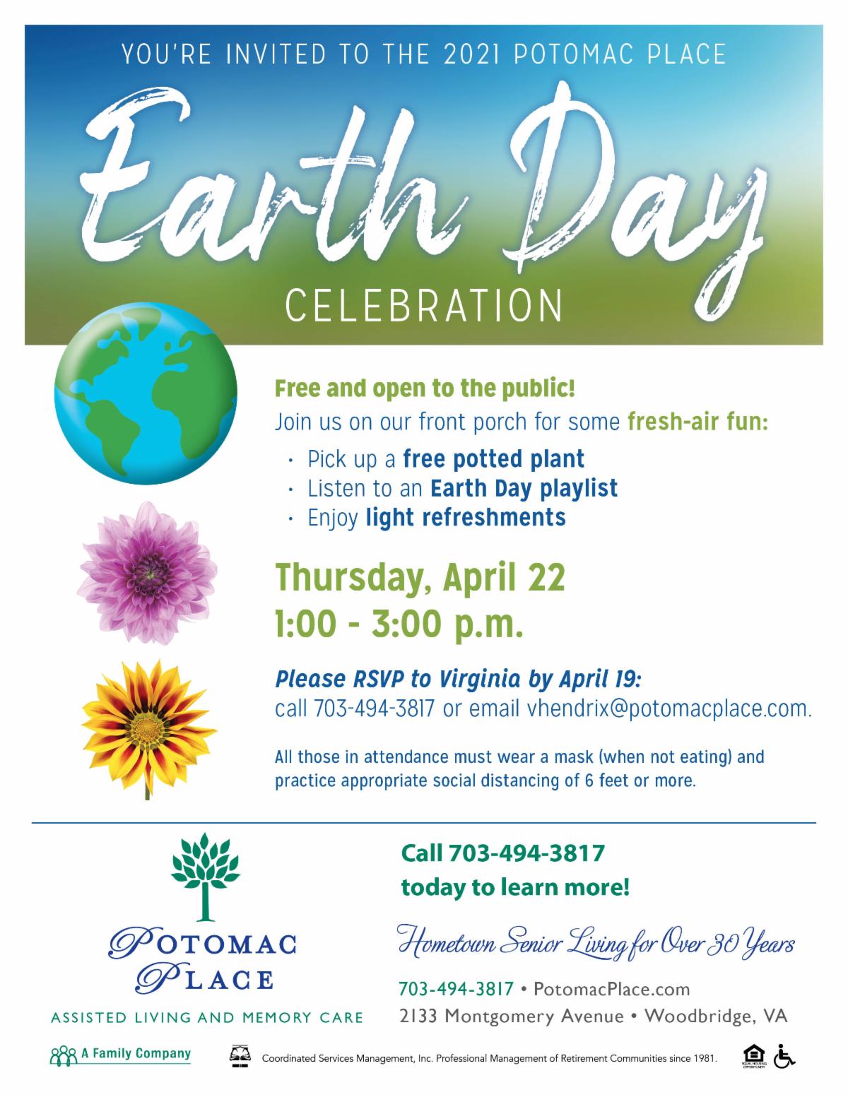 Earth Day Celebration at Potomac Place Prince William Living