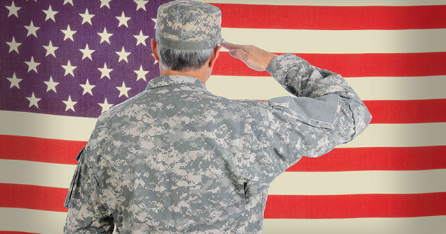 salute, soldier, flag