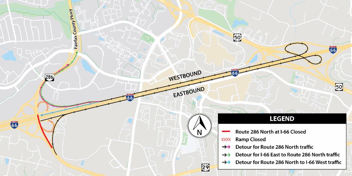 Fairfax County Parkway Map Overnight Full Closure Of Route 286 (Fairfax County Parkway) North At I-66  Planned For Next Week | Prince William Living