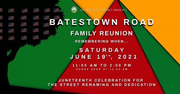 Juneteenth, renaming of Mine Road to Batestown