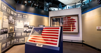 Marine Corps Museum, Iwo Jima, flags
