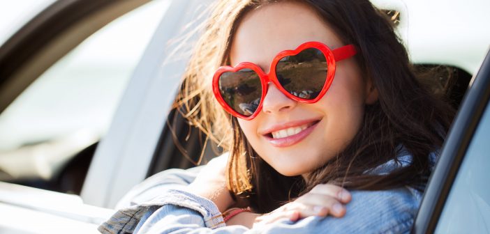 teen wearing sunglasses