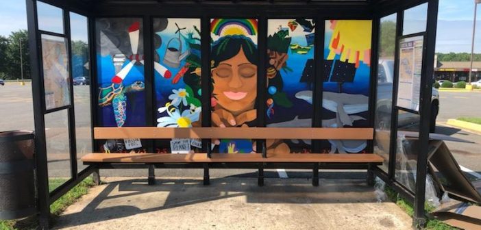 bus shelter artwork