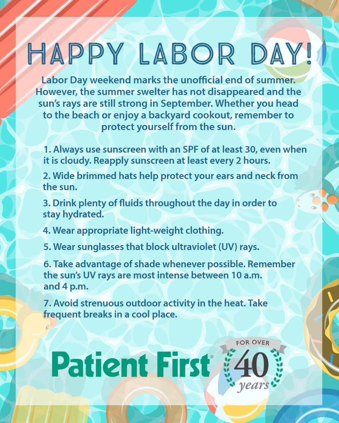 Stay Healthy this Labor Day Weekend Prince William Living