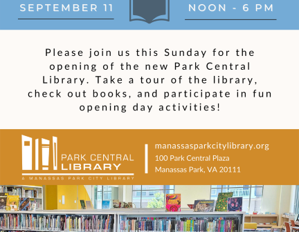 New Park Central Library to Open on Sept. 11 | Prince William Living