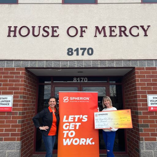Staffing Agency Donates 1,000 to House of Mercy Prince William Living