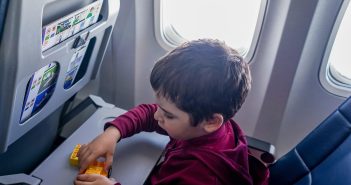 child on a plane