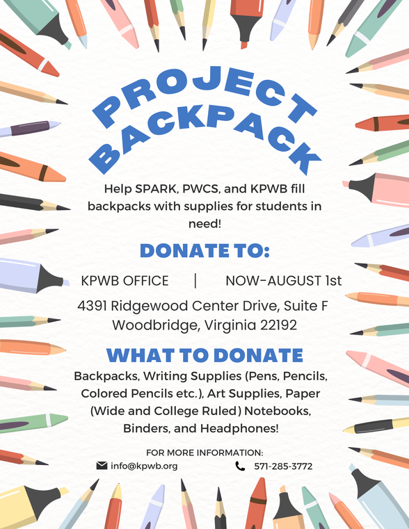 Backpack Program Donation KPWB's Project Backpack: Donations Needed! | Prince William Living
