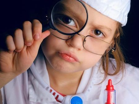 child playing nurse