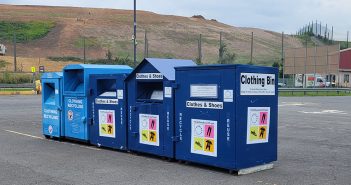 clothing and shoes donation bins