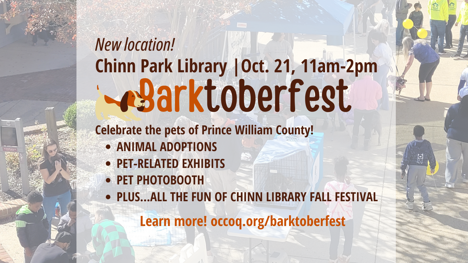 Supervisor Boddye Brings Barktoberfest to Chinn Park Library, Oct. 21