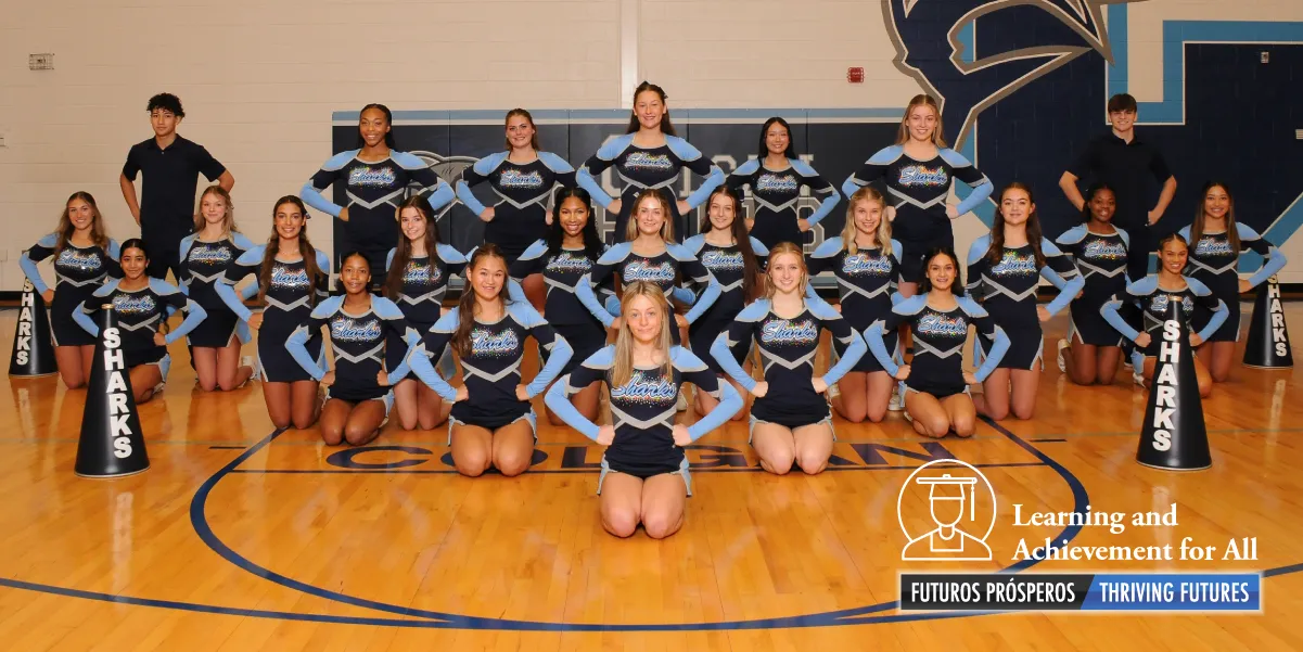 Colgan Cheer Team Places First in State Championship for the Second
