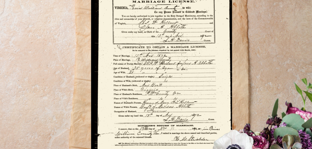 Marriage License Archives Now Available via the Historical Online