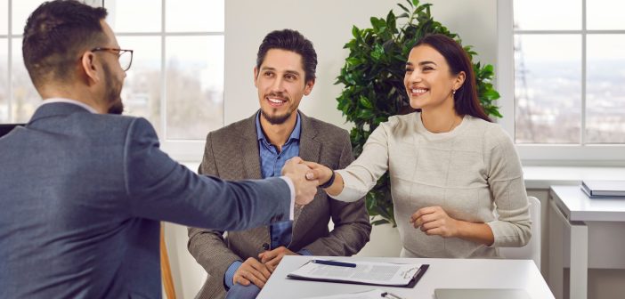 couple meeting with a financial advisor