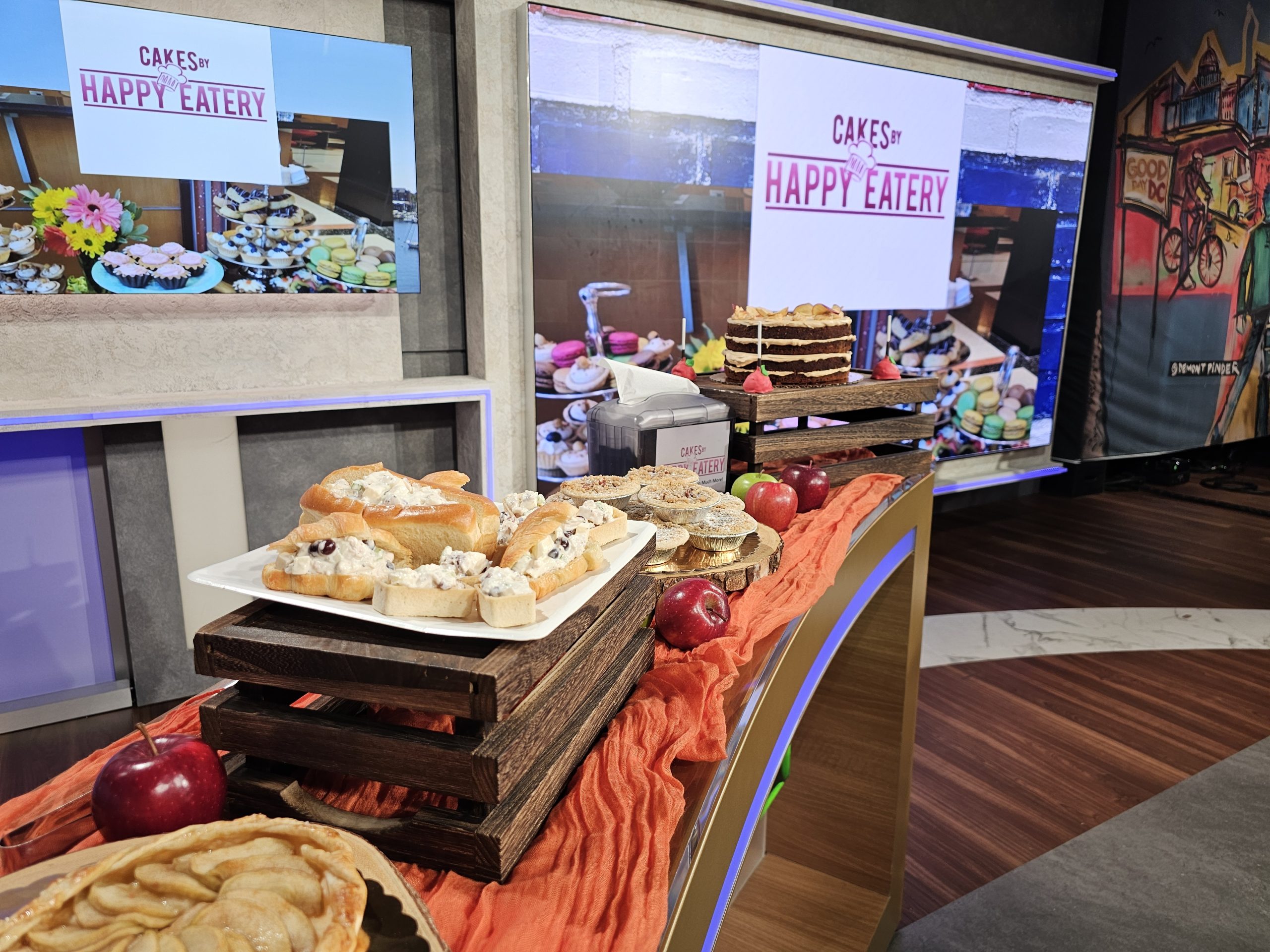 sandwiches, apples, cakes by happy eatery