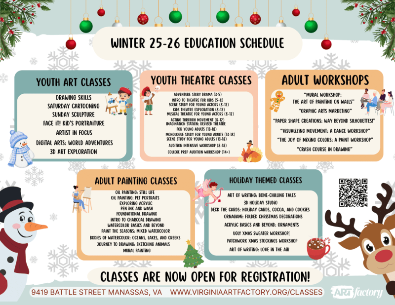 ARTfactory winter 25-26 classes