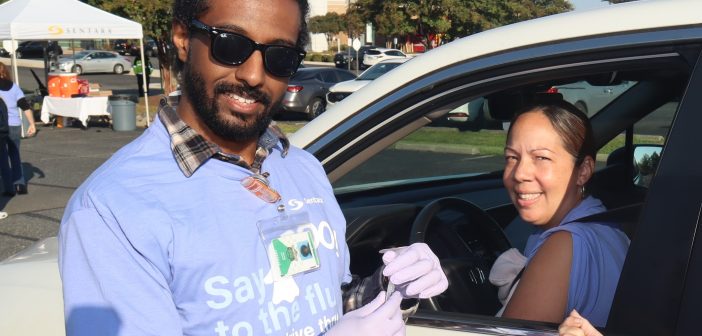 Drive-thru flu shot clinic, Sentara