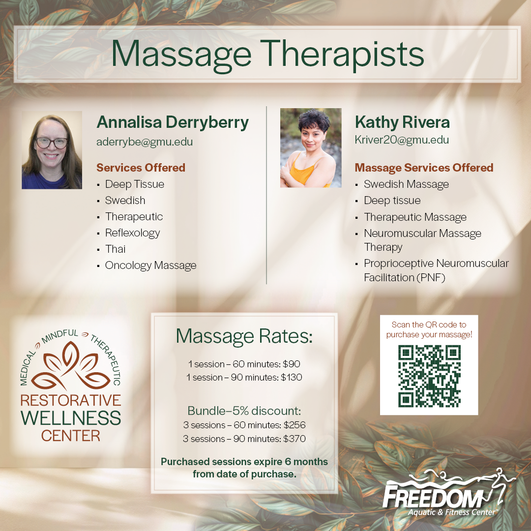Freedom Center massage therapists