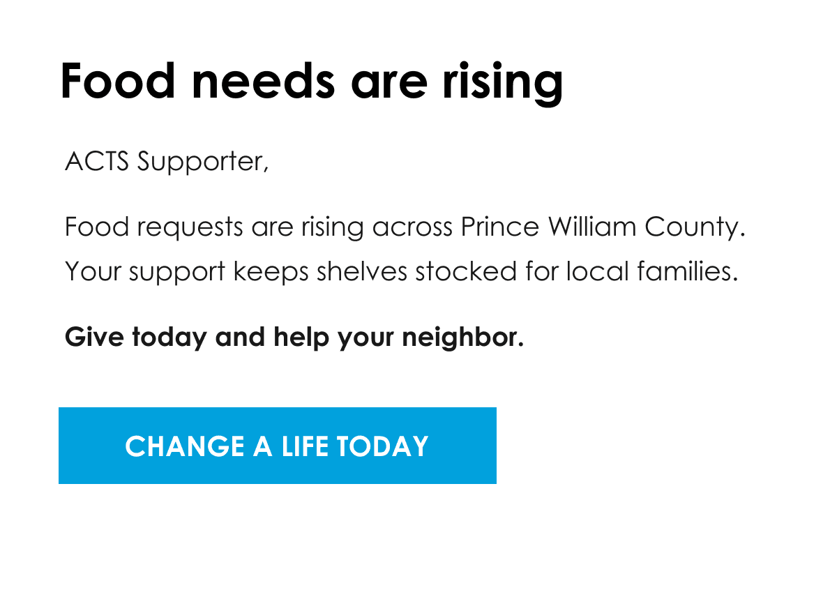 ACTS, food pantry volunteers