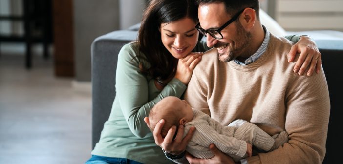 baby with new parents