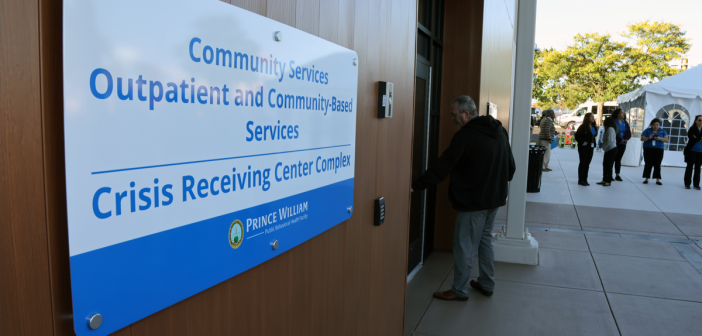 Crisis Receiving Center sign
