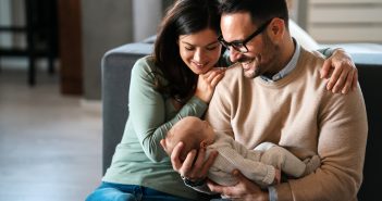 baby with new parents