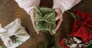 wrapped Christmas gifts, reusable