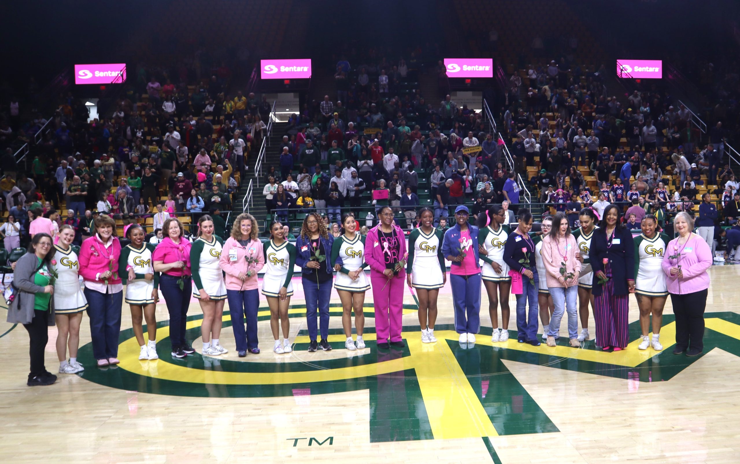 sentara, pink game, george mason university, cancer survirors
