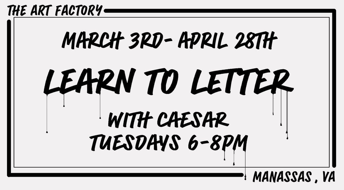 Learn to Letter with Caesar at the ARTfactory | Prince William Living