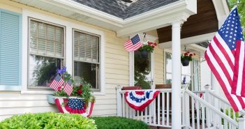 home decorated for 4th of july